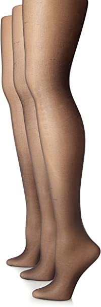 No Nonsense Women's Control Top Pantyhose 3-Pack