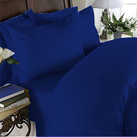 Elegant Comfort 4 Piece 1500 Thread Count Luxurious Ultra Soft Egyptian Quality Coziest Sheet Set, King, Bahama Royal Blue