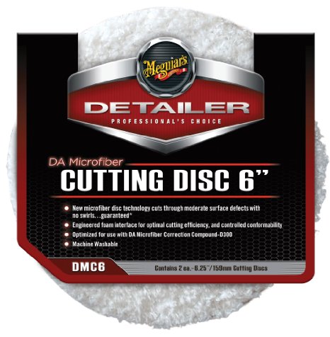 Meguiar's DMC6 6" DA Microfiber Cutting Disc, (Pack of 2)