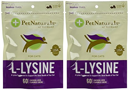 Pet Naturals of Vermont L-Lysine Fun-Shaped Chews for Cats