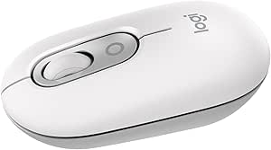 Logitech POP Mouse, Compact and Portable Wireless Bluetooth Mouse with Programmable Buttons and Quiet Clicks, Easy-Switch Between up to 3 Devices, Laptop, Tablet, PC - Off-White