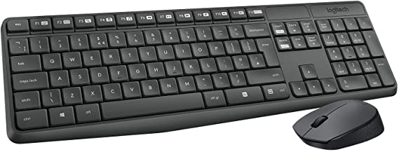 Logitech Mk235 Wireless Keyboard and Mouse Combo Grey