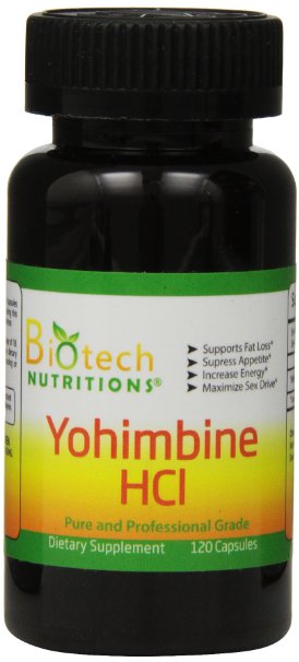 Biotech Nutritions Yohimbine HCl Dietary Supplement, 120 Count