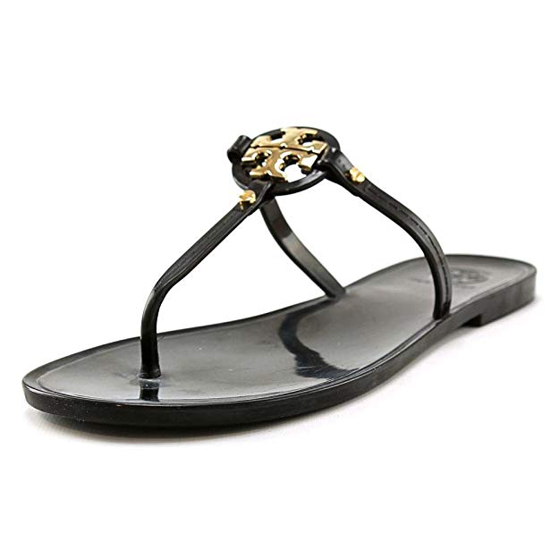 Tory Burch Mini Miller Jelly Thong Sandals, Black