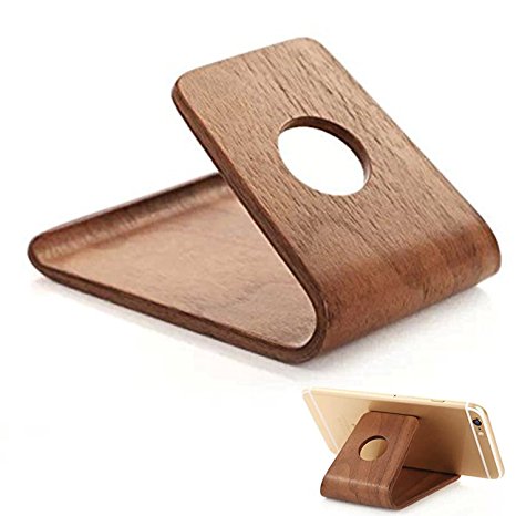 VIMVIP iPhone 7 Wood Holder Mobile Cell Phone Stand Wood - Best Holder for iPhone 7,7 Plus,iPhone 6,iPhone 6 Plus - Frees Up Your Hands To Watch Movies Or View Photos