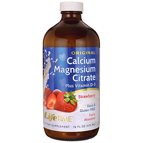 LifeTime Calcium Magnesium Citrate,  Strawberry, 16 Ounce Bottle