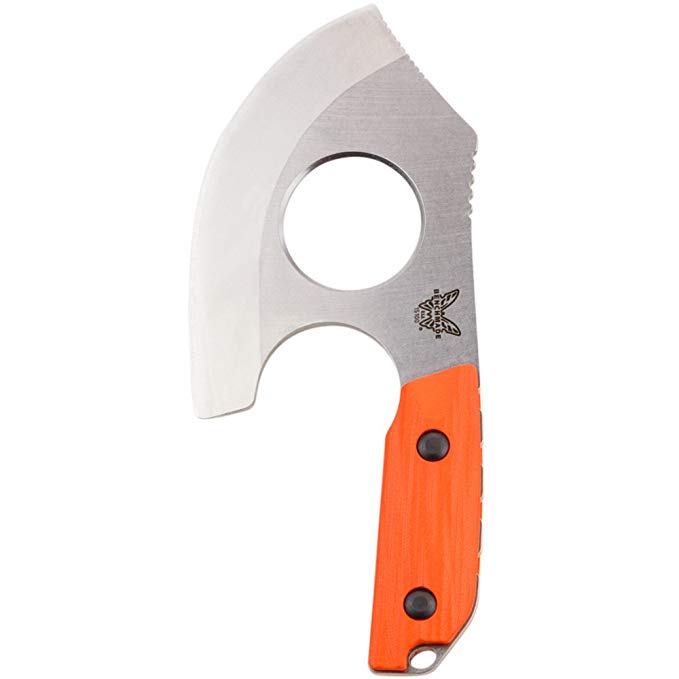 Benchmade - Nestucca Cleaver 15100, Cleaver Blade, Plain Edge, Satin Finish, Orange Handle