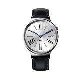Huawei Watch Stainless Steel with Black Suture Leather Strap US Warranty