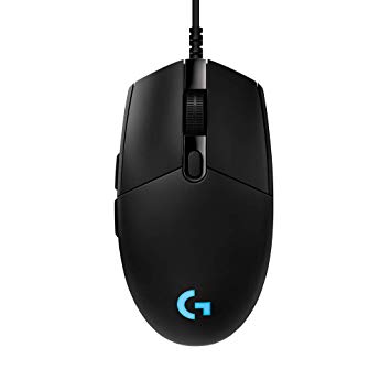 Logitech G PRO Wired Gaming Mouse, HERO 16K Sensor, 16000 DPI, RGB, Ultra Lightweight, 6 Programmable Buttons, On-Board Memory, Built for esport, Compatible with PC/Mac - Black