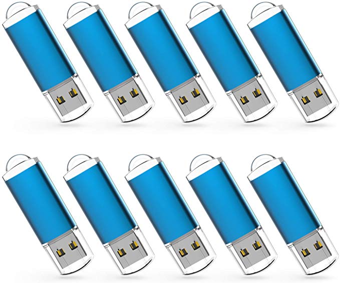 KEXIN 50 Pack 16 GB USB Sticks Bulk USB Keys 16GB USB Flash Drives Memory Sticks Thumb Drives Bulk Flash Drives Pen Drives Zip Drives USB 2.0, Blue