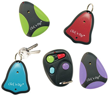 Click 'n Dig Model E4 Key Finder. 4 Receivers. Wireless RF Remote Item, Wallet Locator
