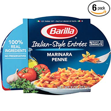 Barilla Italian-Style Entrees, Marinara Penne, 9 Ounce (Pack of 6)