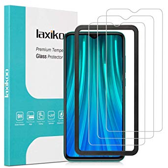 laxikoo Screen Protector for Xiaomi Redmi Note 8 Pro, [3 Pack] Tempered Glass Redmi Note 8 Pro [Alignment Frame Easy Installation] [Anti-Scratch] Screen Protector Glass for Xiaomi Redmi Note 8 Pro