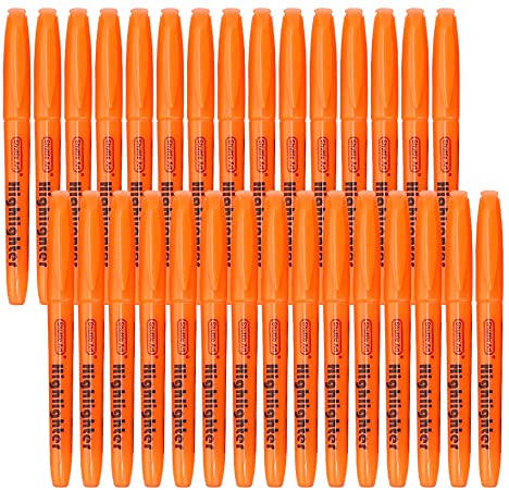 Highlighters, Shuttle Art 30 Pack Orange Highlighters Bright Colors, Chisel Tip Dry-Quickly Non-Toxic Highlighter markers for Adults Kids Highlighting in Home School Office