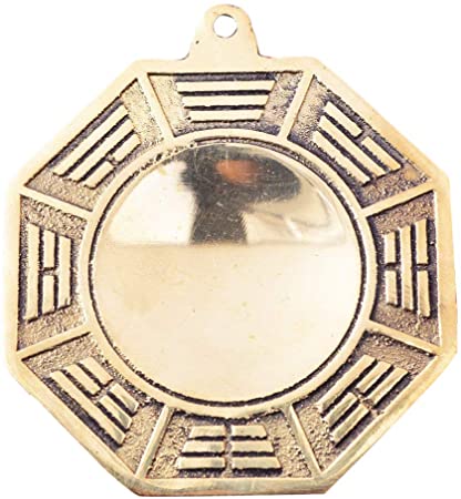 Big Feng Shui Wudang Mountain Brass Bagua Mirror Brass Protection Charm   Gift Bag Y1053