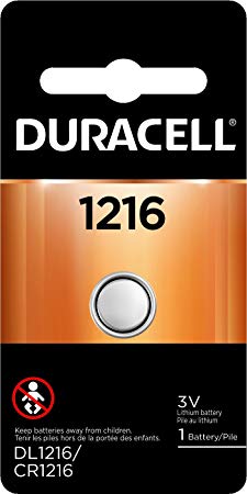 Duracell - 1216 3V Lithium Coin Battery - long lasting battery - 1 count