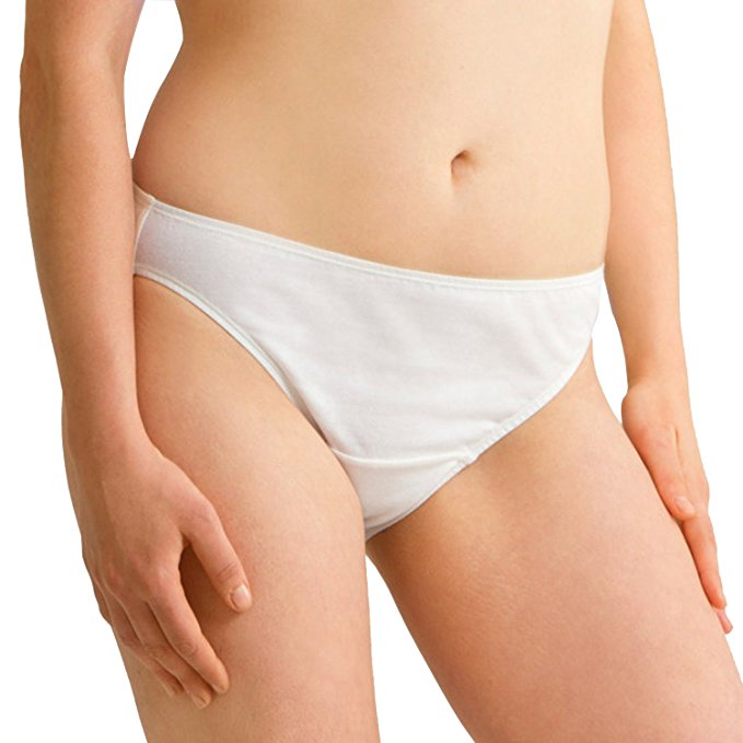Cottonique Women's Spandex-Free Low-Rise Contoured Brief made from 100% Organic Cotton (2/pack | Natural)