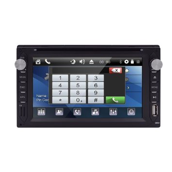 AUDIO Double-DIN 6.2 inch Touchscreen DVD Player Receiver, Bluetooth, Wireless Remote