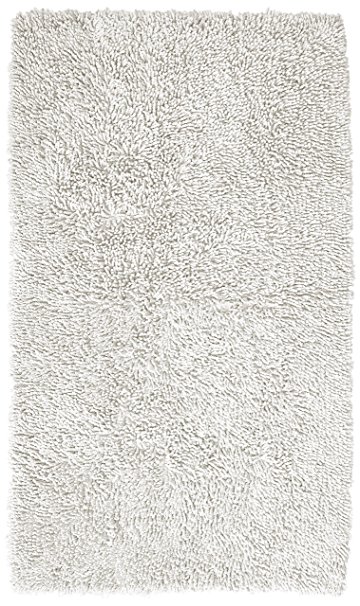 Pinzon 100% Cotton Looped Bath Rug with Non-Slip Backing - 21 x 34 inch, White