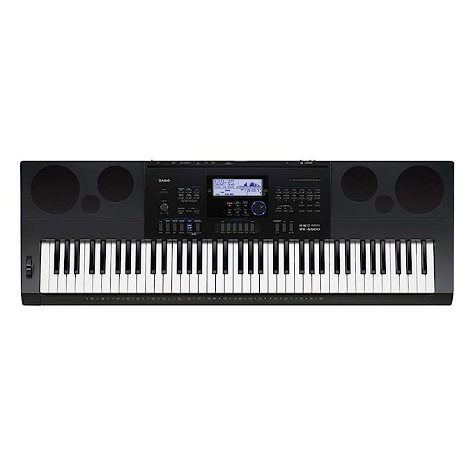 Casio WK6600 76-Key Workstation Keyboard with Power Supply and Piano tones