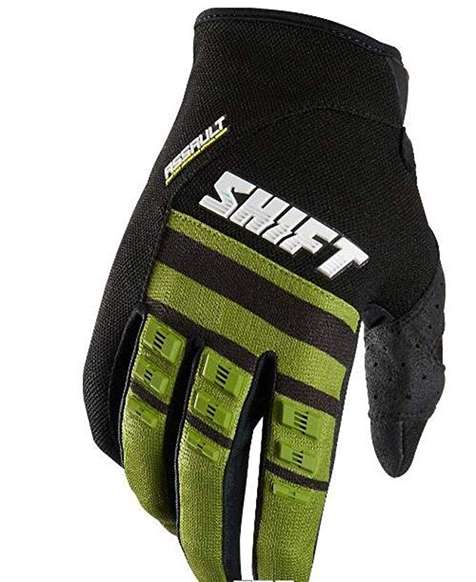 Shift Racing Assault Race Men's Off-Road Motorcycle Gloves - Black/Green / 2X-Large