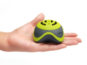 Kinivo ZX100 Mini Portable Speaker with Rechargeable Battery and Enhanced Bass Resonator Green-Grey