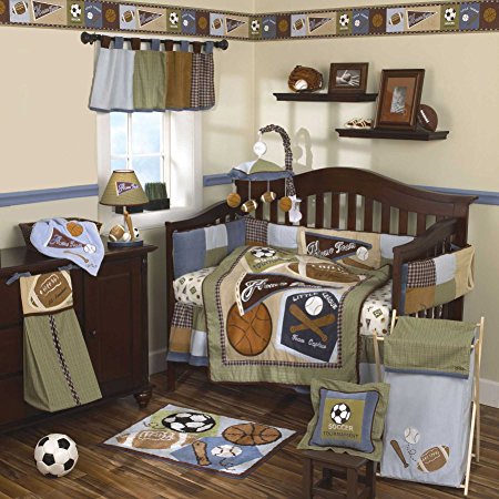 CoCaLo 8 Piece Crib Set, Sports Fan (Discontinued by Manufacturer)