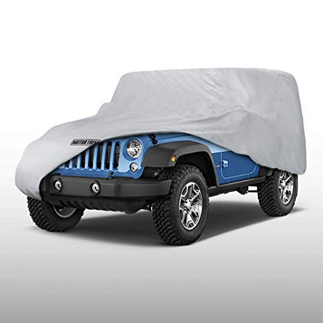 Motor Trend OV-440 Waterproof & Breathable 4 Season Custom Fit Outdoor Cover for 2-Door Jeep Wrangler (1987-2019 JK, JL, CJ, YJ,& TJ) - Lock Included