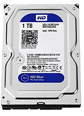 WD Blue 1TB  Desktop Hard Disk Drive - 5400 RPM SATA 6 Gb/s 64MB Cache 3.5 Inch  - WD10EZRZ