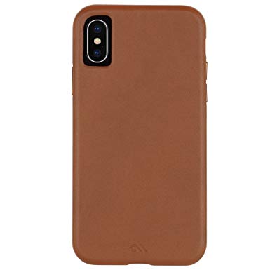 Case-Mate - iPhone X Leather Case - Barely There - Slim Case for Apple iPhone X - Brown Leather