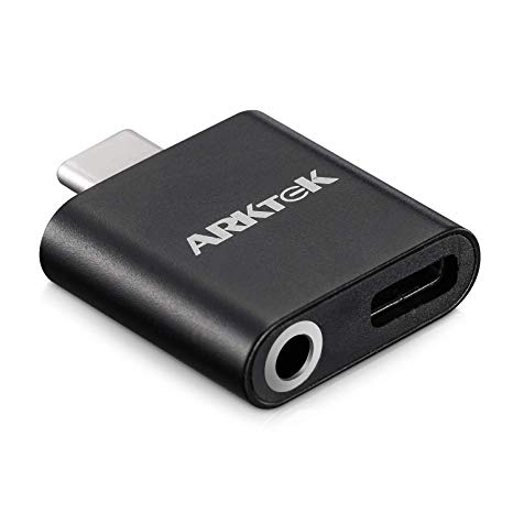 ARKTEK USB Type C to 3.5mm Headphone Jack Adapter Hi-Resolution Output Charging 2-in-1 Converter Only for Phones Without 3.5mm Jack (NOT for iOS Tablet 2018 Pixel Phones Galaxy S9 Razer Phone)