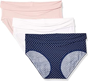 Playtex Women's Maternity Fold Down Modern Brief Panties 3-Pack