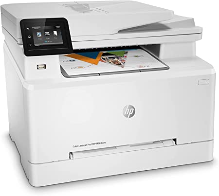 HP Laserjet Pro MFP M283cdw All-in-One Wireless Color Laser Printer- Print Scan Copy Fax - 22 ppm, 600 x 600 dpi, 8.5x14”, 50-Sheet ADF, Auto Duplex Printing, Etherne - WULIC Printer Cable