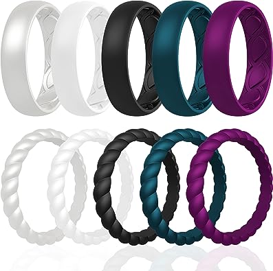 Saco Band Silicone Ring Wedding Band for Women