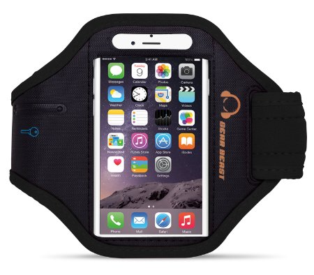 Apple iPhone 6s Plus Armband Gear Beast Premium Sport Gym Bike Cycle Jogging Running Walking Armband fits iPhone 6 Plus 55 Inch and Samsung Note 5  4  Note Edge and Galaxy S6 Active and More
