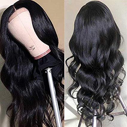13x6 Lace Front Wigs Deep Part Human Hair Wigs with Baby Hair Body Wave Pre Plucked Hairline Lace Front Wig for Women Natural Color 20 inch