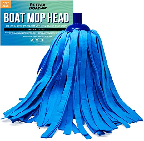 Better Boat Synthetic Chamois Mop Head Boat Cleaning Products Wash Mop for Deck and Home