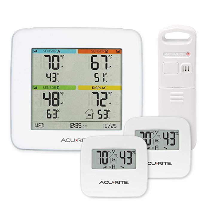 AcuRite 01096M Temperature and Humidity Station with 3 Indoor/Outdoor Sensors