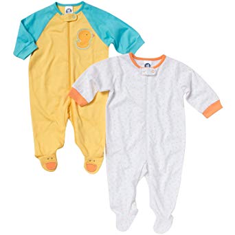 Gerber Baby Boys' 2 Pack Zip Front Sleep 'n Play