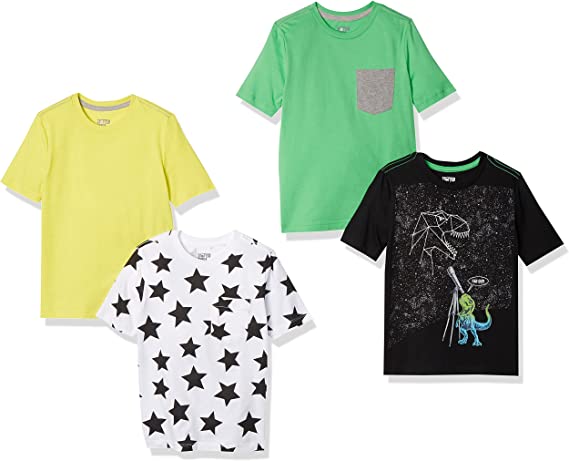 Spotted Zebra Boys and Toddlers' Short-Sleeve T-Shirts, Multipacks