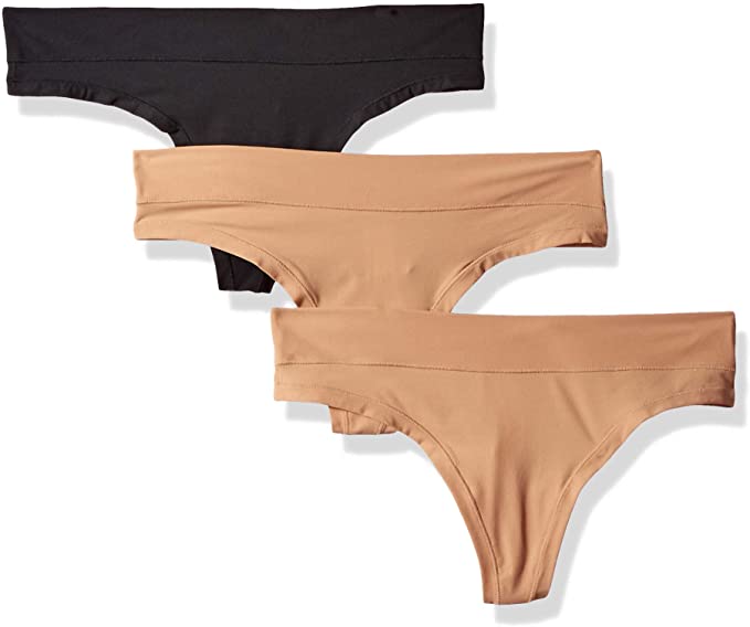 Amazon Brand - Mae Women's 3 Pack Perfect Fit Thong Underwear