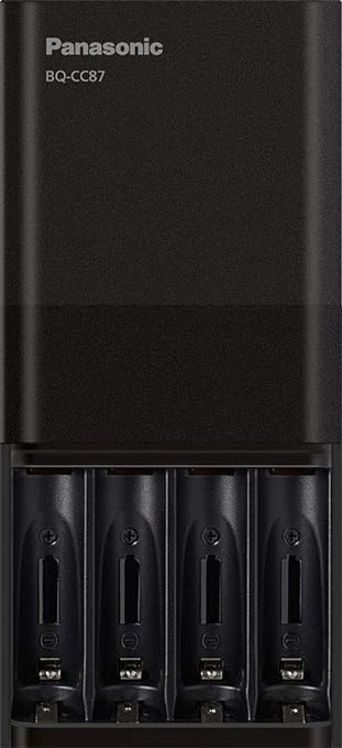 Panasonic BQ-CC87AKBBA eneloop pro Advanced Individual Battery Charger with Portable Charging Technology, Black