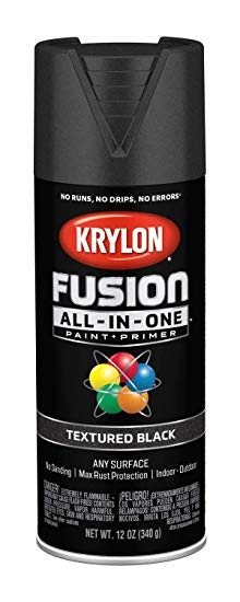 Krylon K02776007 Fusion All-in-One Spray Paint, Black