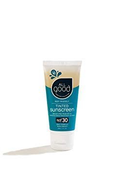All Good Tinted Sport Sunscreen Lotion - Zinc Oxide - Coral Reef Safe - Water Resistant - UVA/UVB Broad Spectrum - SPF 30 (3 oz)(Tinted)