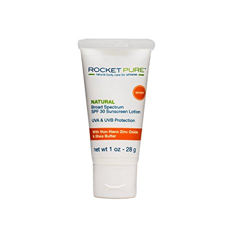 1 Ounce Natural SPF 30 Sunscreen. Broad Spectrum UVA & UVB Protection, Non-Nano Zinc Oxide. Natural, Fragrance and Chemical Free. (Sunscreen Only)