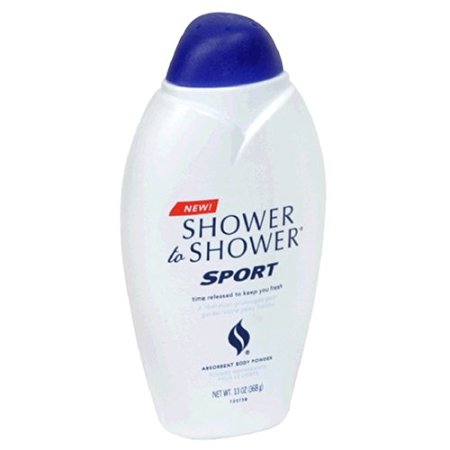 Shower to Shower Absorbent Body Powder, Sport, 13-Ounce Bottles (Pack of 4)