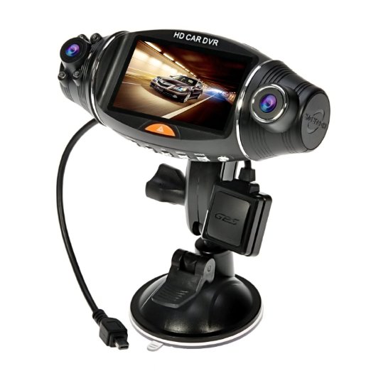 CiBest® Car Dvr 2.7" LCD Screen Rotating Dual Len Vehicle DVR Road Dash Video Camera Recorder Traffic Dashboard Recorder