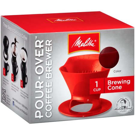 Melitta Pour Over Filter Cone, Red