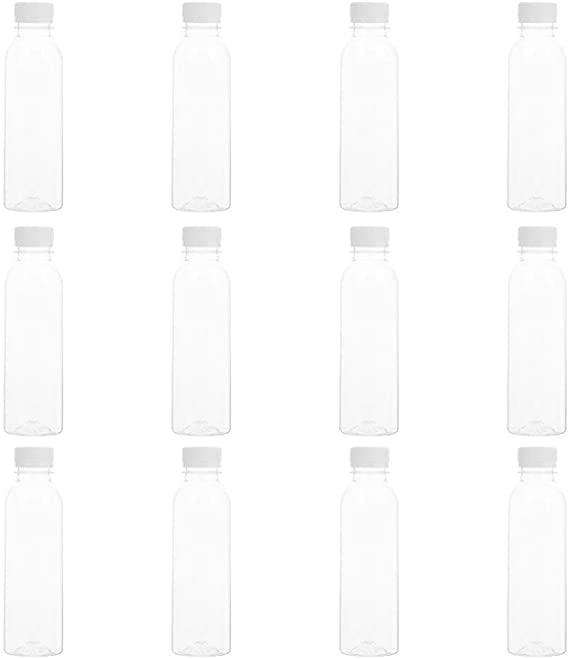 DOITOOL 30pcs Glass Empty Juice Bottles with Caps Reusable Clear Milk Containers Beverage Drink Bottle for Juicing Smoothie Milks 250ml