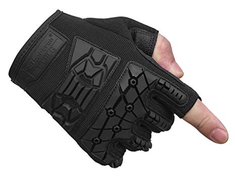 Seibertron T.T.F.I.G 2.0 Men's Tactical Military Gloves Flexible Rubber Knuckle Protective for Combat Hunting Hiking Airsoft Paintball Motorcycle Motorbike Riding Outdoor Gloves